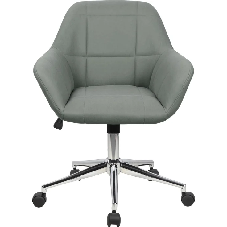 SVITA Schreibtischstuhl LILY, Höhenverstellbar, Bürostuhl mit Rollen, drehbar, Kunstleder, Grau – Bild 5