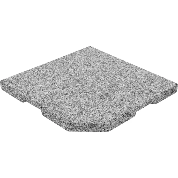 doppler SL-AZ Leichte Beschwerplatte 25 kg – Hochwertiger Natursteinsockel aus Granit – Für Schirmständer – ca. 50x50x4cm, Grau