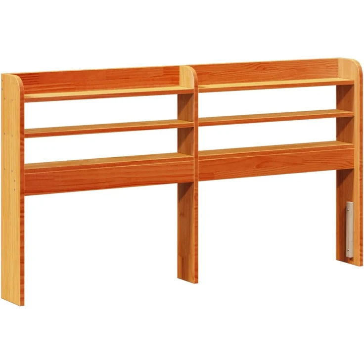 vidaXL Kopfteil mit Ablagen Wachsbraun 150 cm Massivholz Kiefer Braun (Art-Nr 850949) – Bild 2