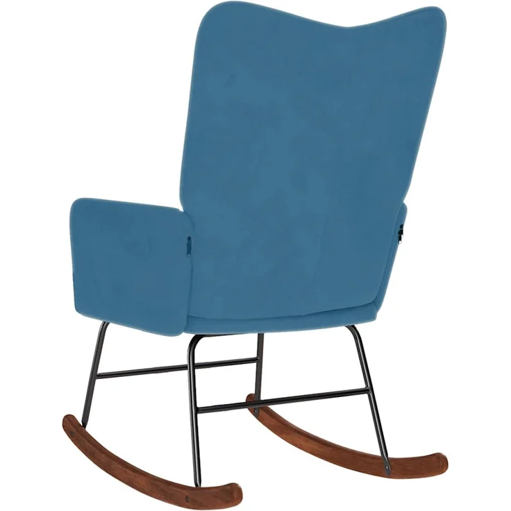 vidaXL Schaukelstuhl Blau Samt 4016842 – Bild 4