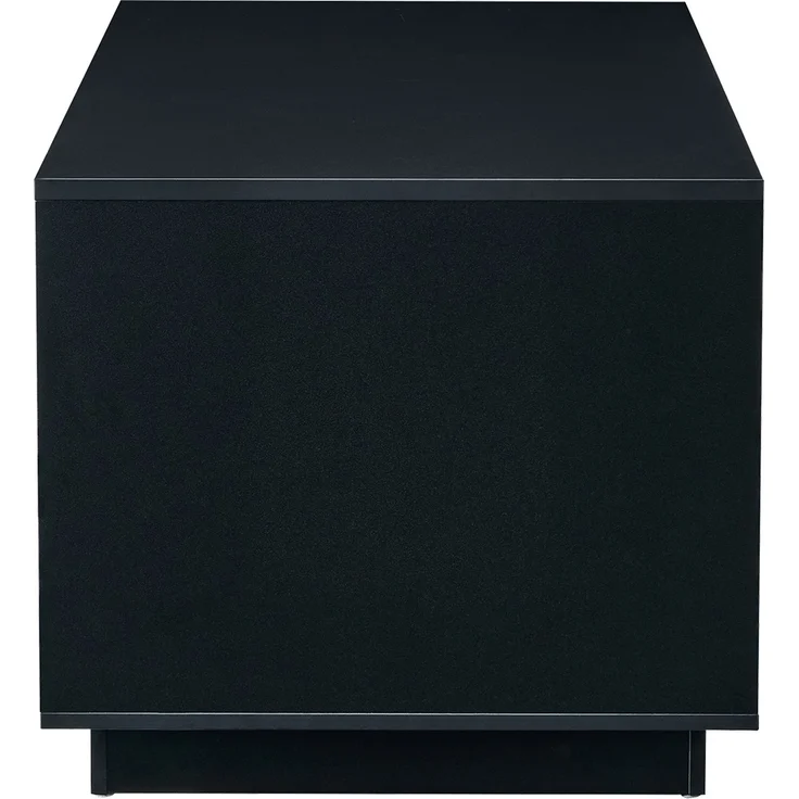 Couchtisch 100 x 50 x 45 cm, mit Schubladen, mit Ablagefächern, aus Spanplatte, Mattschwarz / Naturfarben – Bild 10