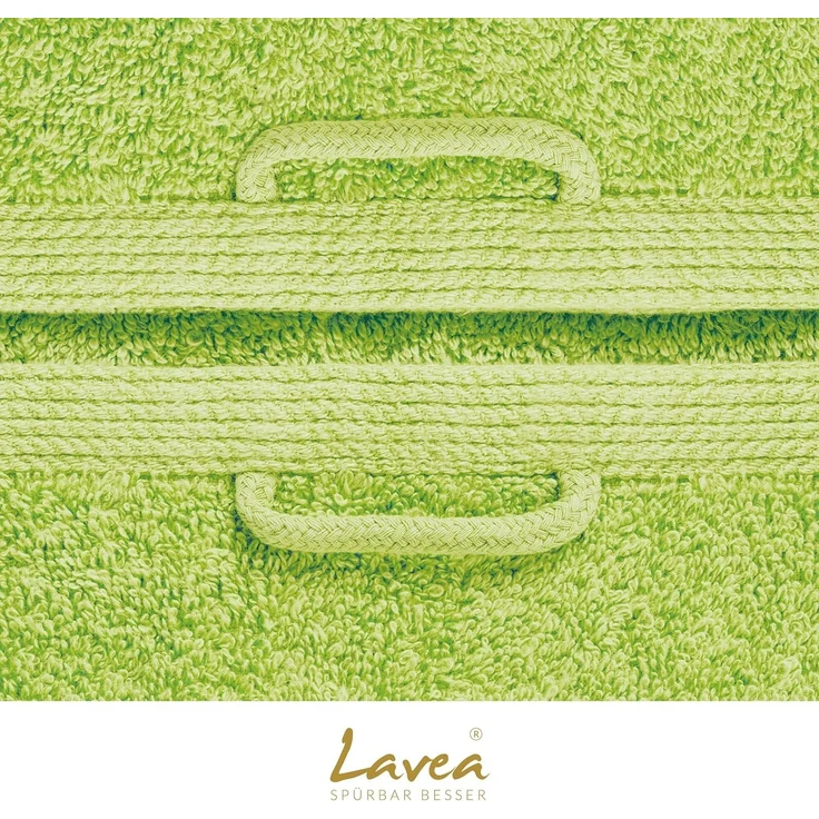 Lavea Gästehandtuch Bali, 30x50cm aus 100% Bio-Baumwolle, einzigartig weiche Gästetücher mit Aufhänger (Set, 6-St), hochwertiges und nachhaltiges Premium Gästetuch – saugstarke Faser – Bild 8