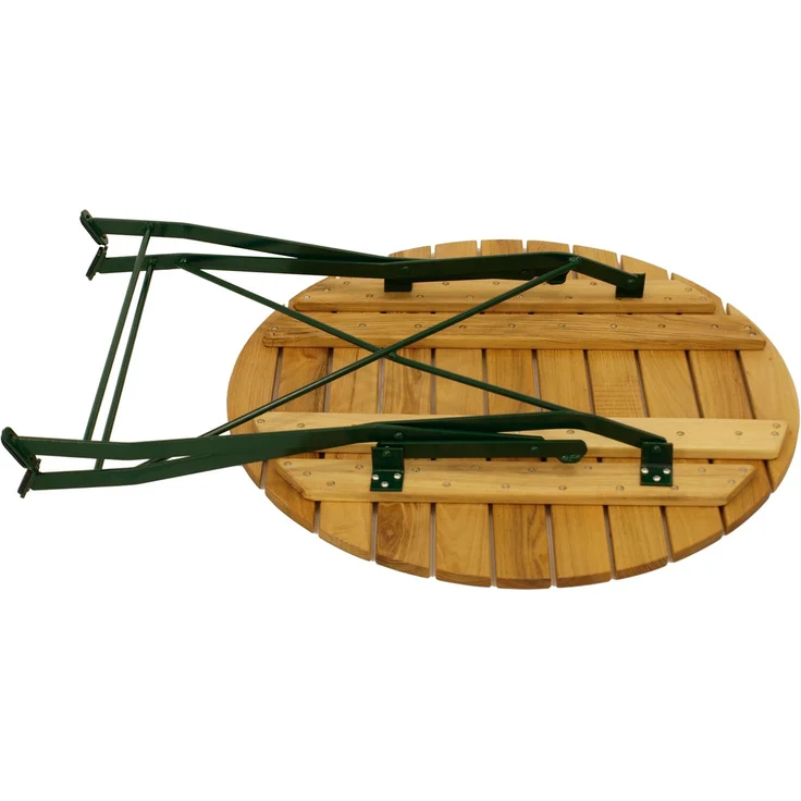 DEGAMO PASSAU Garnitur 3-teilig, Metall + Robinie, grün/natur, Tisch 77cm rund – Bild 5