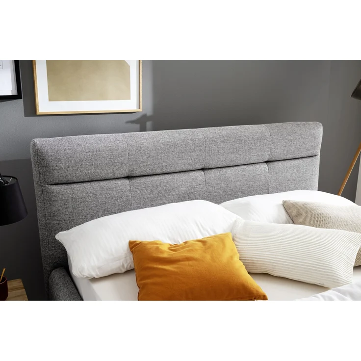 Stauraumbett >Lotte mit BK< Liegefläche 140x200cm, grau, Stellmaß: 161x105x222cm (BxHxT) – Bild 4