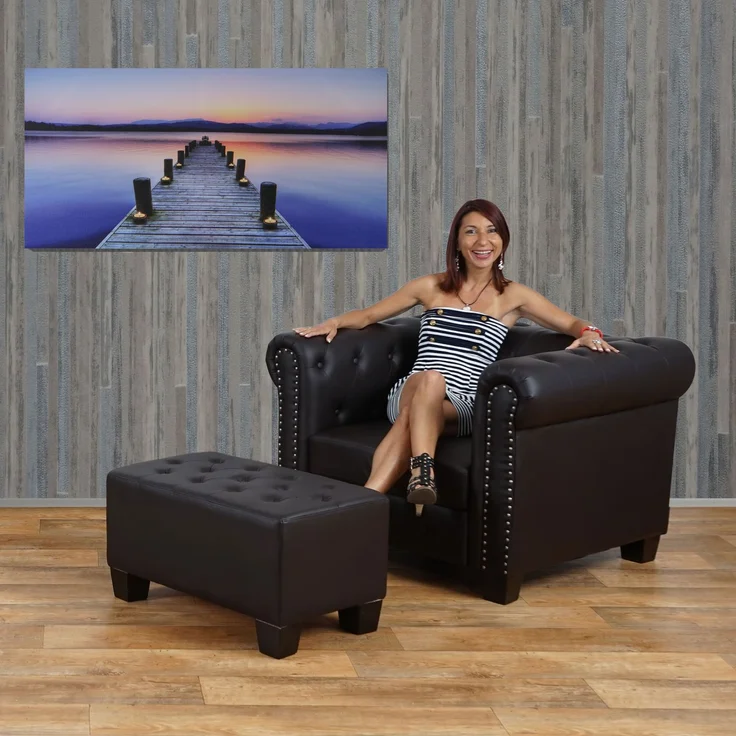 LED-Bild, Leinwandbild Leuchtbild Wandbild, Timer MVG-zertifiziert ~ 110x55cm Steg, flackernd – Bild 2