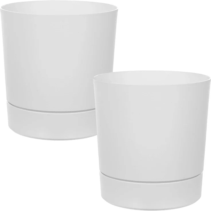 KADAX Blumentopf mit Ständer AURA 145 weiß 2er-Pack – Bild 4