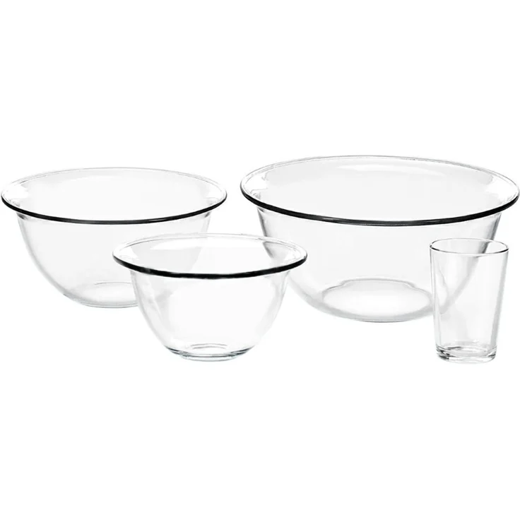 Pasabahce Arda Türkmen 4-teiliges Set - Back- & Rührschalen inkl. Glas 200 ml – Bild 1