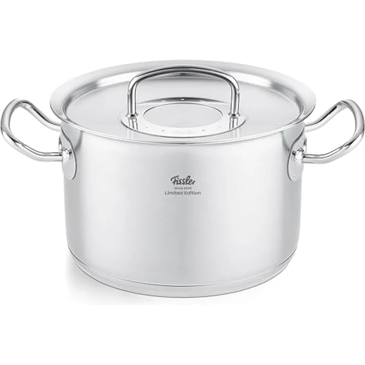 Fissler Topf-Set Original-Profi Collection® Retro, Edelstahl 18/10 (Set, 9-tlg, 3 Kochtöpfe,1 Bratentopf, 1 Stielkasserolle, 4 Metalldeckel), Limited Edition, Made in Germany – Bild 3