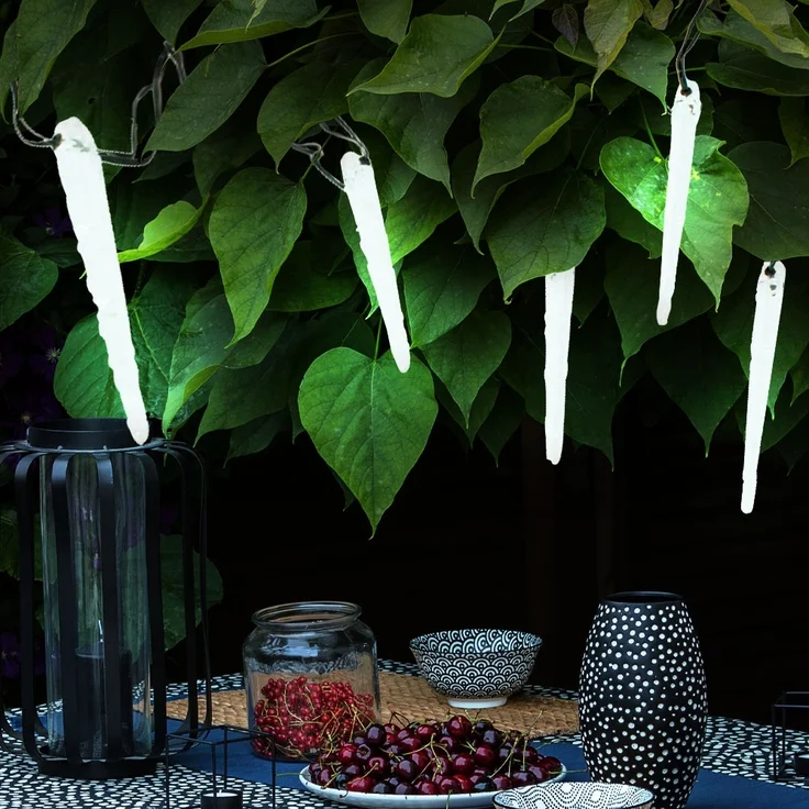 Solar Lichterkette, Erdspieß, 12x LED, Länge 170 cm – Bild 2