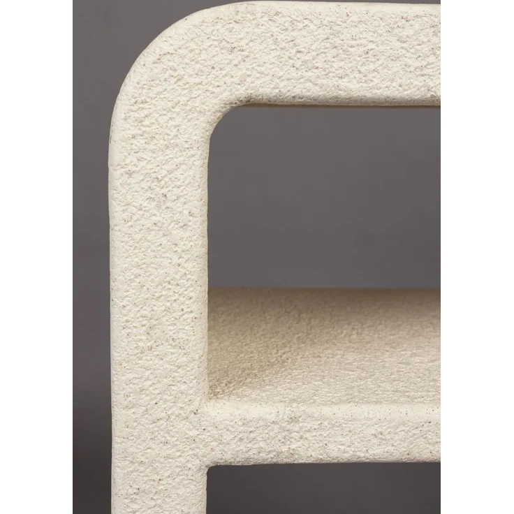 DutchBone Beistelltisch Veda aus recyceltem Marmor in Beige 30x40x60 cm – Bild 3