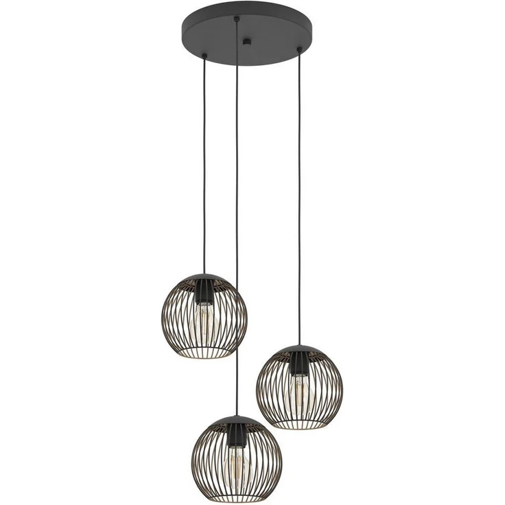 EGLO Hängeleuchte ALMANZORA Pendellampe - Stahl - E27 - 3X60W - IP20, ohne Leuchtmittel, Hängelampe, Deckenlampe, Wohnzimmer, Esszimmer, H130 x Ø46,5 cm – Bild 5