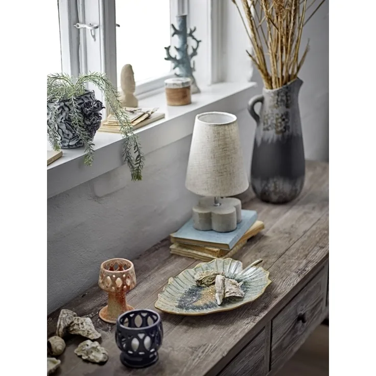 CREATIVE COLLECTION Malina Blumentopf Blau Steingut