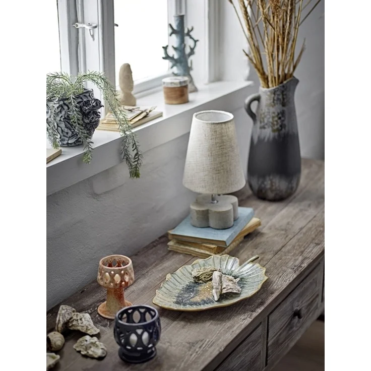 CREATIVE COLLECTION Malina Blumentopf Blau Steingut