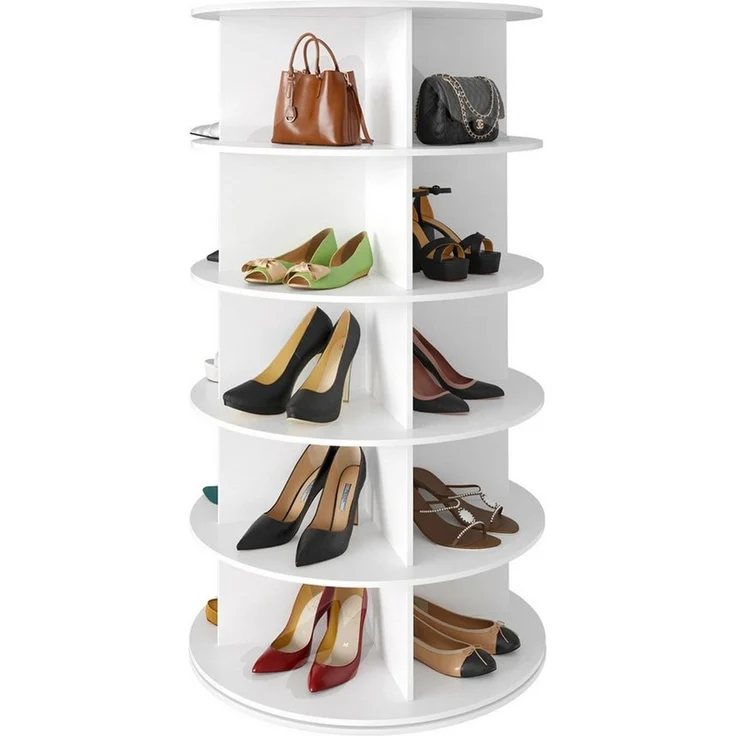 SpaceAid Bücherregal Drehbares Schuhregal, mit 5 Ebenen, 360-Grad – Bild 2