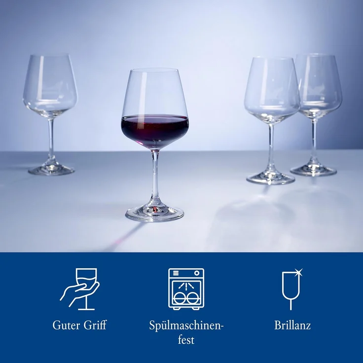 Villeroy & Boch Ovid Rotweinglas 590 ml 4er Set – Bild 3