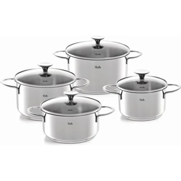 Fissler Copenhagen Topf-Set 4-tlg. Induktion mit Glasdeckel Edelstahl – Bild 2