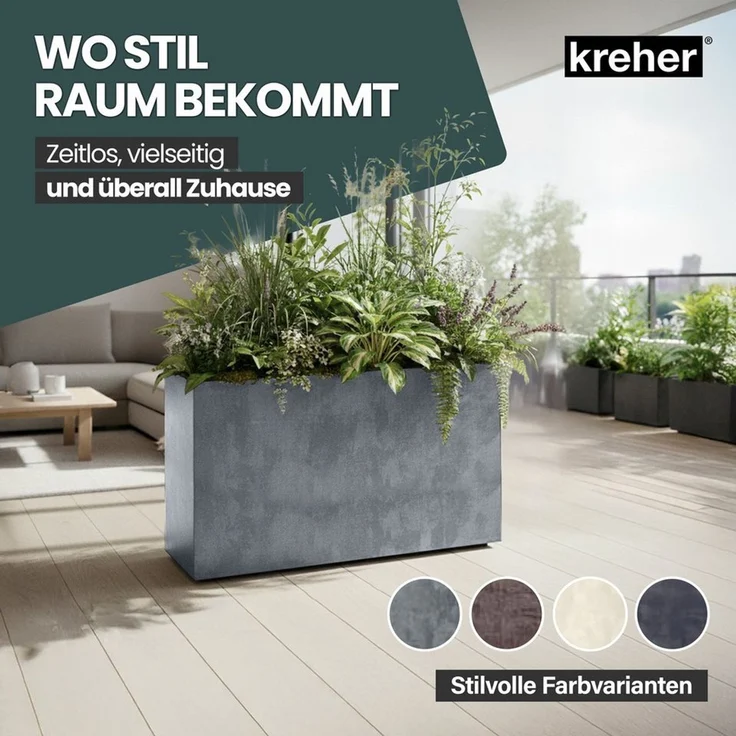 Kreher Pflanzkübel 'Millennium Fence', XXL Sichtschutz in verschiedenen Farben (1 St) – Bild 2