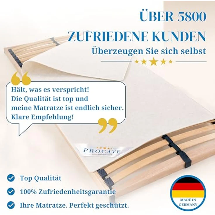 Matratzenschoner Filzschoner Lattenrost Matratzenschutz Made in Germany div. Größen PROCAVE, Matratzenunterlage atmungsaktiv, 50x100 cm – Bild 7