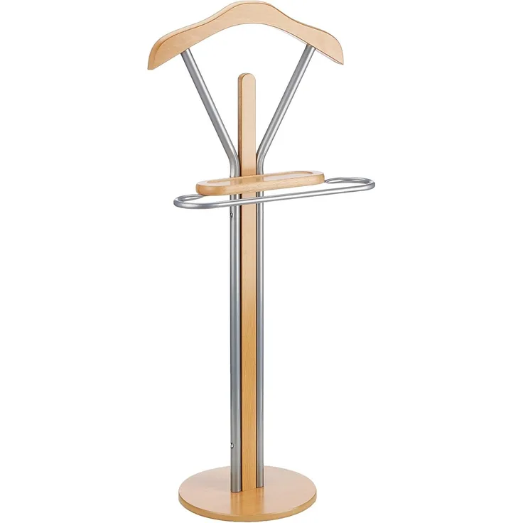 Diener Kleiderständer mit Schubladen Herrendiener Garderobe Holz und Metal