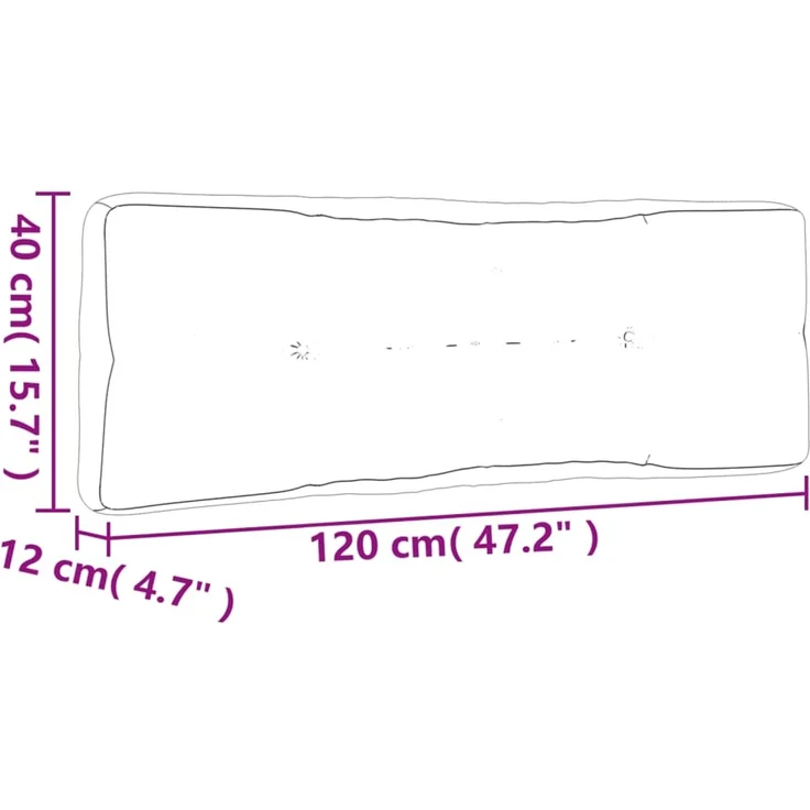 vidaXL Palettenkissen Grün 120x40x12 cm Stoff 360628 – Bild 9