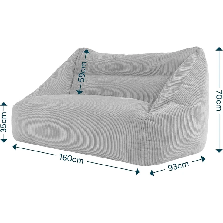 icon Sitzsack cord Sofa Erwachsene „Cecilia", Made in Germany, für Erwachsene, XXL Sitzsack, mit Füllung – Bild 3