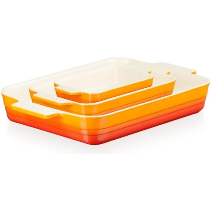 Le Creuset Auflaufform Set ofenrot - Orange