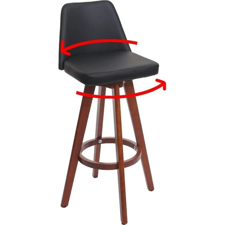 MCW Barhocker MCW-C43-2 (Set, 2er), Um 360° drehbar, Filzuntersetzer unter den Beinen, Bequeme Polsterung – Bild 2
