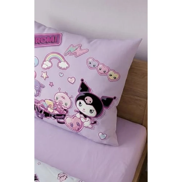 Hello Kitty Bettwäsche Set aus Mikrofaser Bettdeckenbezug 140 × 200 cm mit 70 × 90 cm Kissenbezug – Bild 3