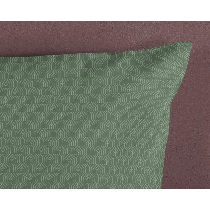hip Kissenhülle Palay, (1 Stück), Baumwolle, Mako-Satin, 40x80, 1 Stück, Reißverschluss, grün
