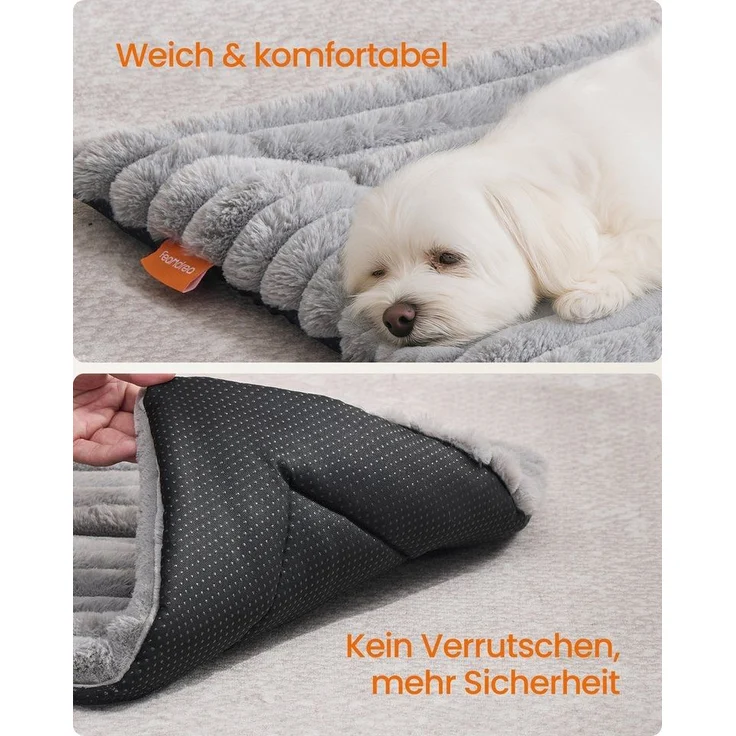 Feandrea Hundedecke, S, 60 x 45 cm, Haustierdecke für Hunde, Katzen, Hundesofa maschinenwaschbar, Hundesofa-Schutzdecke, taubengrau – Bild 3