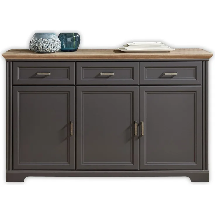 Sideboard 'YASE' in graphit und Artisan Eiche
