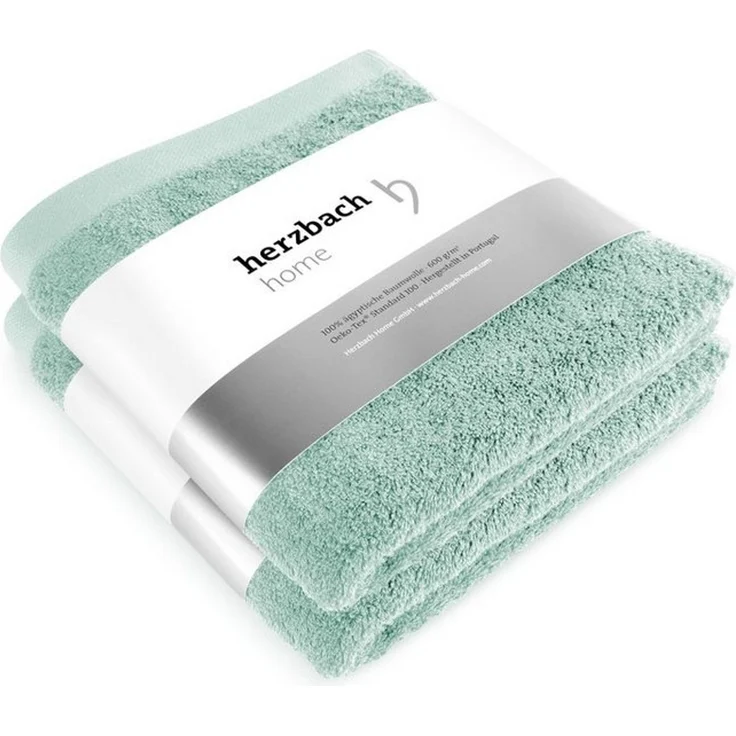 herzbach home Handtuch Set Pura 50x100 cm, (2-St), 550g/m², Premium-Qualität, 100% Baumwolle, einfarbig – Bild 5