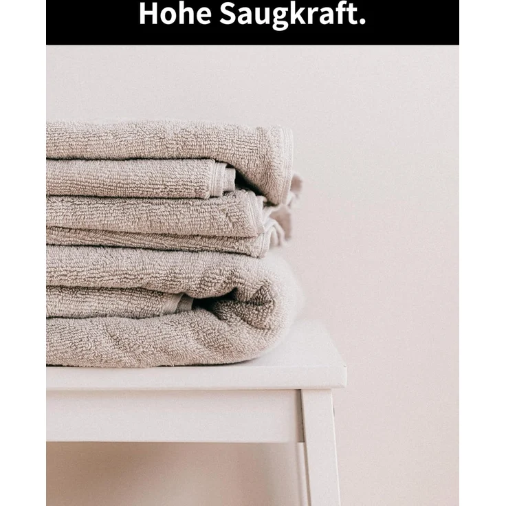 Hometex Premium Textiles Handtuch in Premium Qualität 500 g/m², Feinster Frottier-Stoff 100% Baumwolle, 2x Duschtuch + 4x Handtuch, weich, saugfähig, extra schwer & flauschig – Bild 5