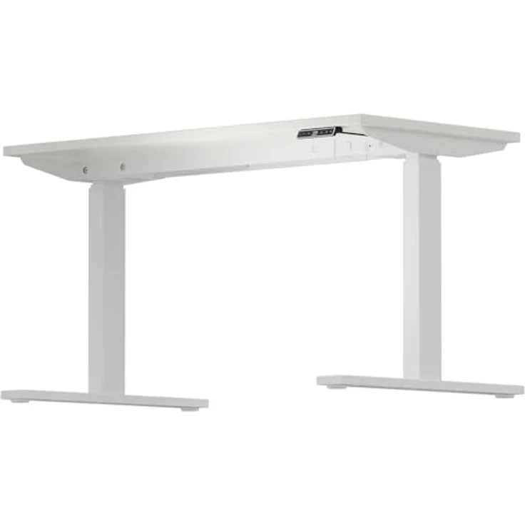 Höhenverstellbarer Schreibtisch E-WonderTech, EWT1808005, Platte 005 weiß, Gestell 333 schwarz, H 630-1280 x B 1800 x T 800 – Bild 3