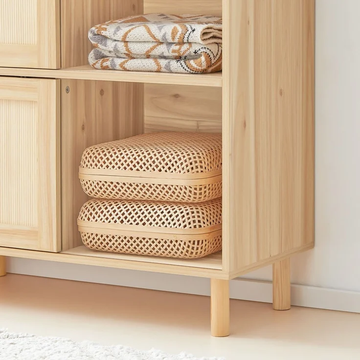 SoBuy FSB87-N Sideboard, MDF, Papierfurnier, Natur, 80 x 87 x 35 cm – Bild 7