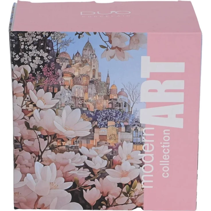 DUO Becher 450 ml mit Teesieb MODERN CITY OF MAGNOLIAS New Bone China Porzellan – Bild 4