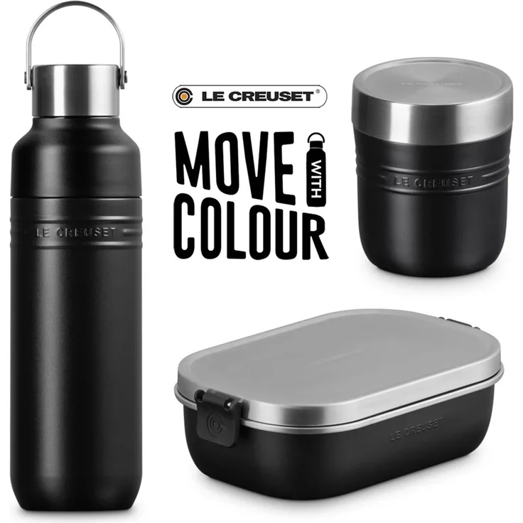 Le Creuset On the Go Teens-Set To-Go Schwarz Matt 3-tlg.
