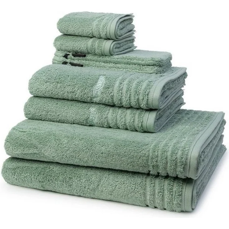 Vossen Vienna Style Supersoft 8 tlg. Frottier-Set - 2 X Handtuch (50 X 100cm), 2 X Duschtuch (67 X 140cm), 2 X Gästetuch (30 X 50cm), 2 X Waschhandschuh (16 X 22cm) - 620 g/m2 - Soft green – Bild 3