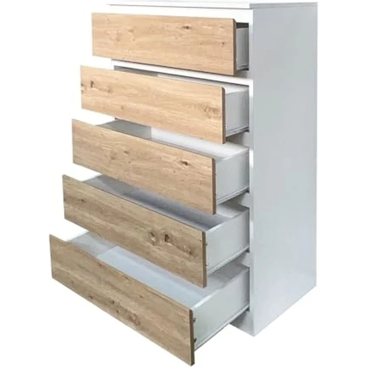 HTI-Living Kommode Kommode mit 5 grifflosen Schubladen (Stück, 1 St, 1 Kommode), Sideboard – Bild 3