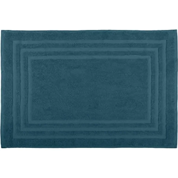 Lovely Casa - Badematte - Größe 45x70 cm - 100% Bio-Baumwolle - Petrol Farbe - Modell Lagune - Home Linen - Weich und bequem - Ideal für das Badezimmer – Bild 2