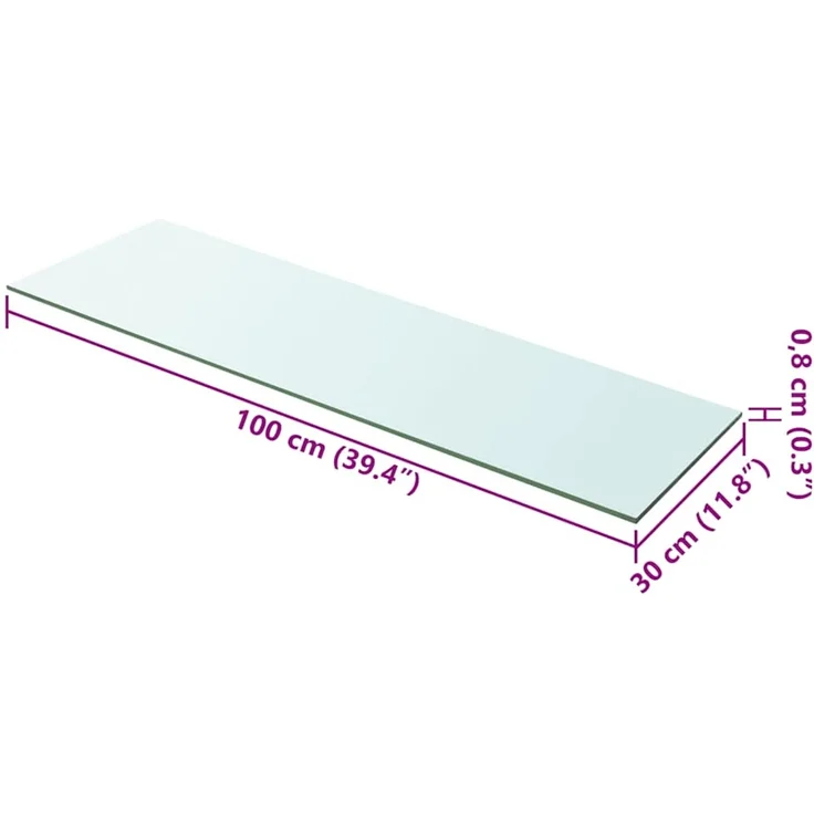 vidaXL Regalböden 2 Stk. Glas Transparent 100x30 cm 3051586 – Bild 4