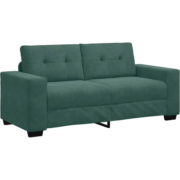 vidaXL Zweisitzer-Sofa Dunkelgrün 180x77x82 cm Samt 4105124 – Bild 2