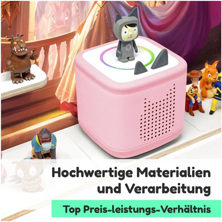 stadtecken Kinderregal groß, geeignet für Toniebox 2 und ca. 50 Tonies, Packung, Perfekte Aufbewahrung im Kinderzimmer