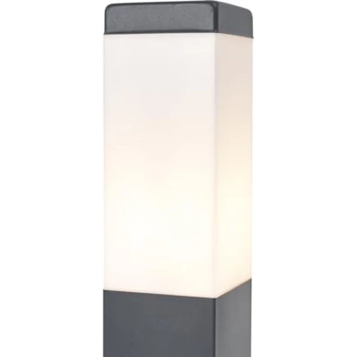 Qazqa Malios Außen Pollerleuchte, Wegeleuchte in Dunkelgrau, max. 15W, dimmbar, IP44, 45cm, e27 Fassung – Bild 3