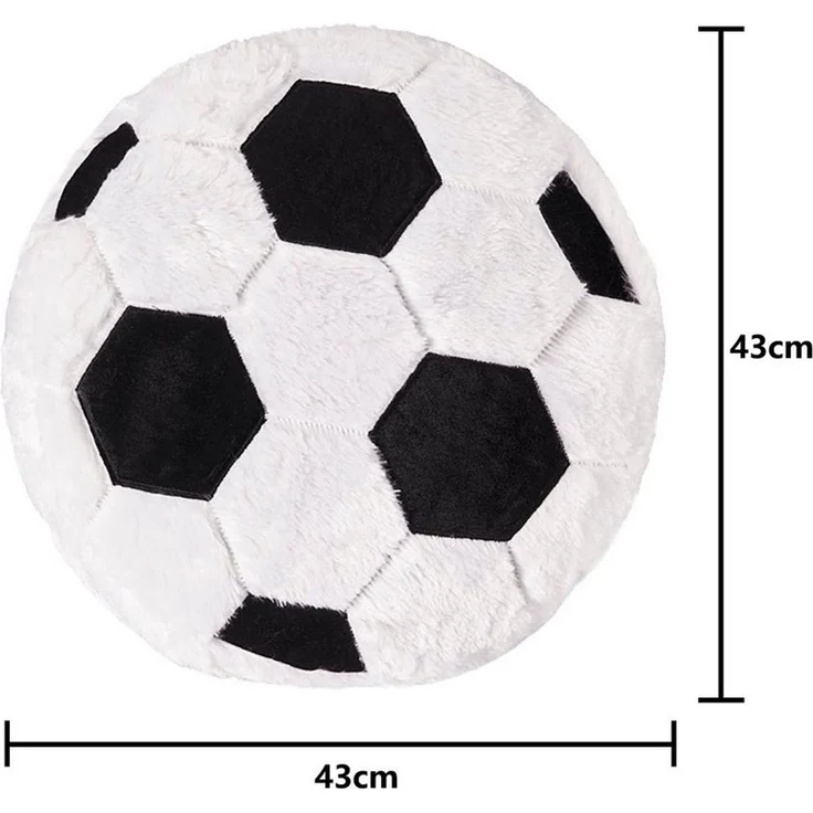 FOUORTUNATE-BEE Dekokissen Plüsch weiche Flauschige Fußball Rückenkissen Sitzkissen, Fußball kreative Zimmer Dekorationen Geschenk für Fußballliebhaber – Bild 3