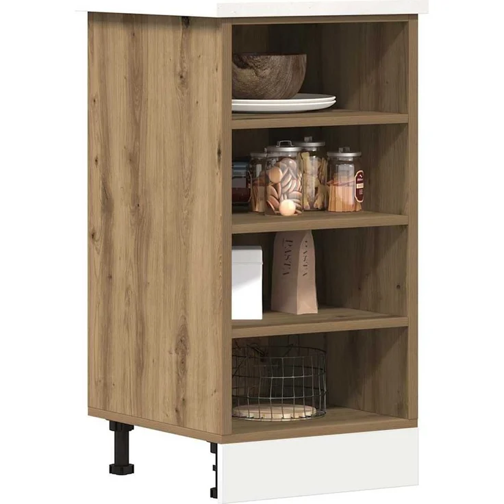 vidaXL Unterschrank Riga Artisan-Eiche 40x44,5x81,5 cm Holzwerkstoff 854210 – Bild 3