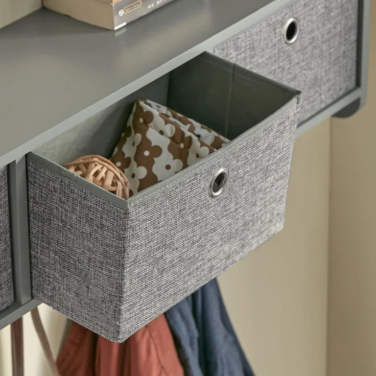 SoBuy FRG282-HG Wandgarderobe, MDF, Lackiert, Grau, 100 x 31 x 20 cm – Bild 9