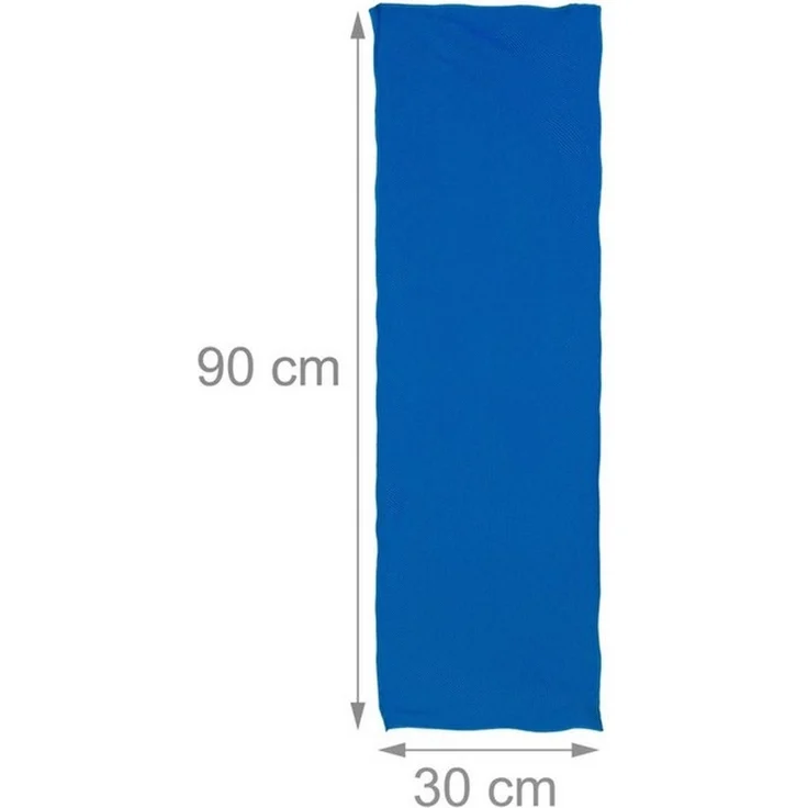 relaxdays Sporthandtuch Kühlendes Handtuch im 2er Pack, blau – Bild 3