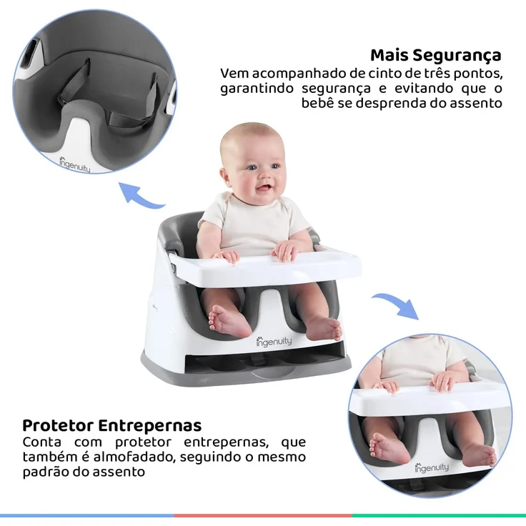 Ingenuity Baby Base 2-in-1 Sitzerhöhung Schiefergrau – Bild 3