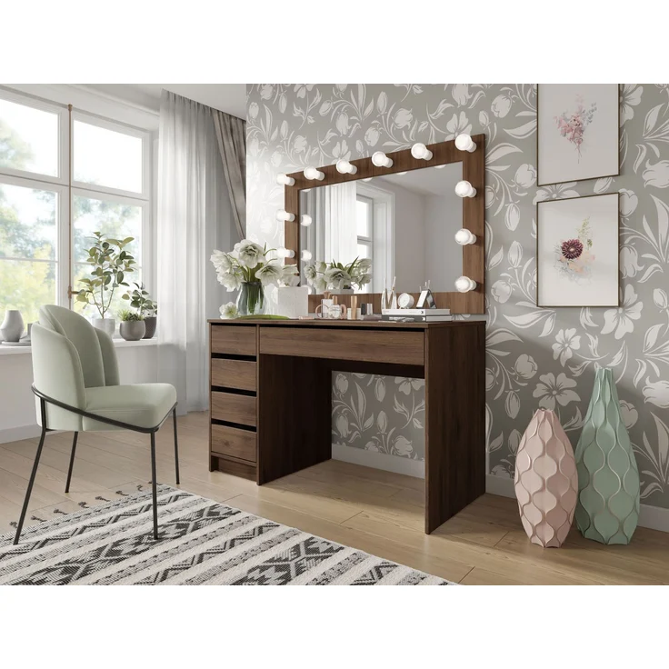 Schreibtisch / Schminktisch Ada (Farbe: Nuss Okapi) – Bild 3